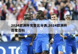 2024欧洲杯完整比分表,2024欧洲杯百度百科