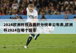 2024欧洲杯预选赛积分榜单公布表,欧洲杯2024在哪个国家